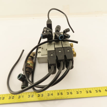 Parker P2LBZ592ESNDBB49 2 Way Solenoid Valve Bank 5/3 Way W/ Check Manifold 24V