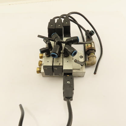 Parker P2LBZ592ESNDBB49 2 Way Solenoid Valve Bank 5/3 Way W/ Check Manifold 24V