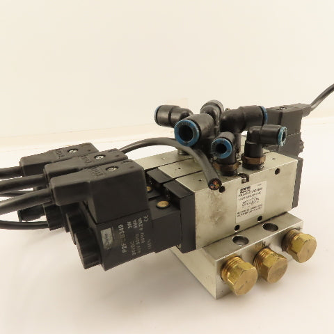 Parker P2LBZ592ESNDBB49 2 Way Solenoid Valve Bank 5/3 Way W/ Check Manifold 24V