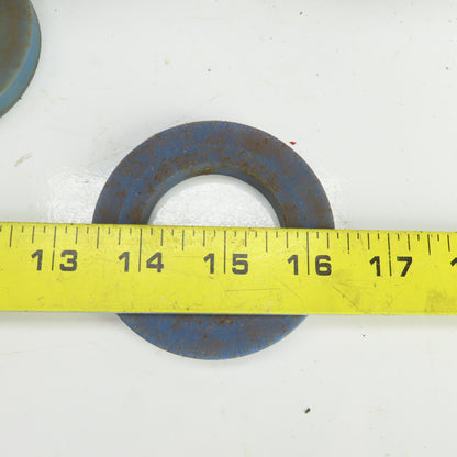 3" OD x 1-3/4" ID x 3/8" Thick Blue Plastic Washer Lot Of 57