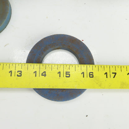 3" OD x 1-3/4" ID x 3/8" Thick Blue Plastic Washer Lot Of 57