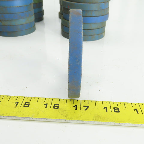 3" OD x 1-3/4" ID x 3/8" Thick Blue Plastic Washer Lot Of 57