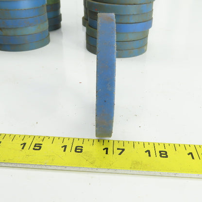 3" OD x 1-3/4" ID x 3/8" Thick Blue Plastic Washer Lot Of 57