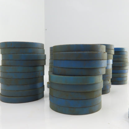 3" OD x 1-3/4" ID x 3/8" Thick Blue Plastic Washer Lot Of 57
