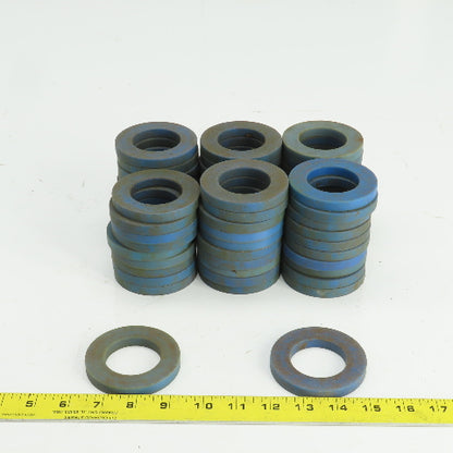 3" OD x 1-3/4" ID x 3/8" Thick Blue Plastic Washer Lot Of 57