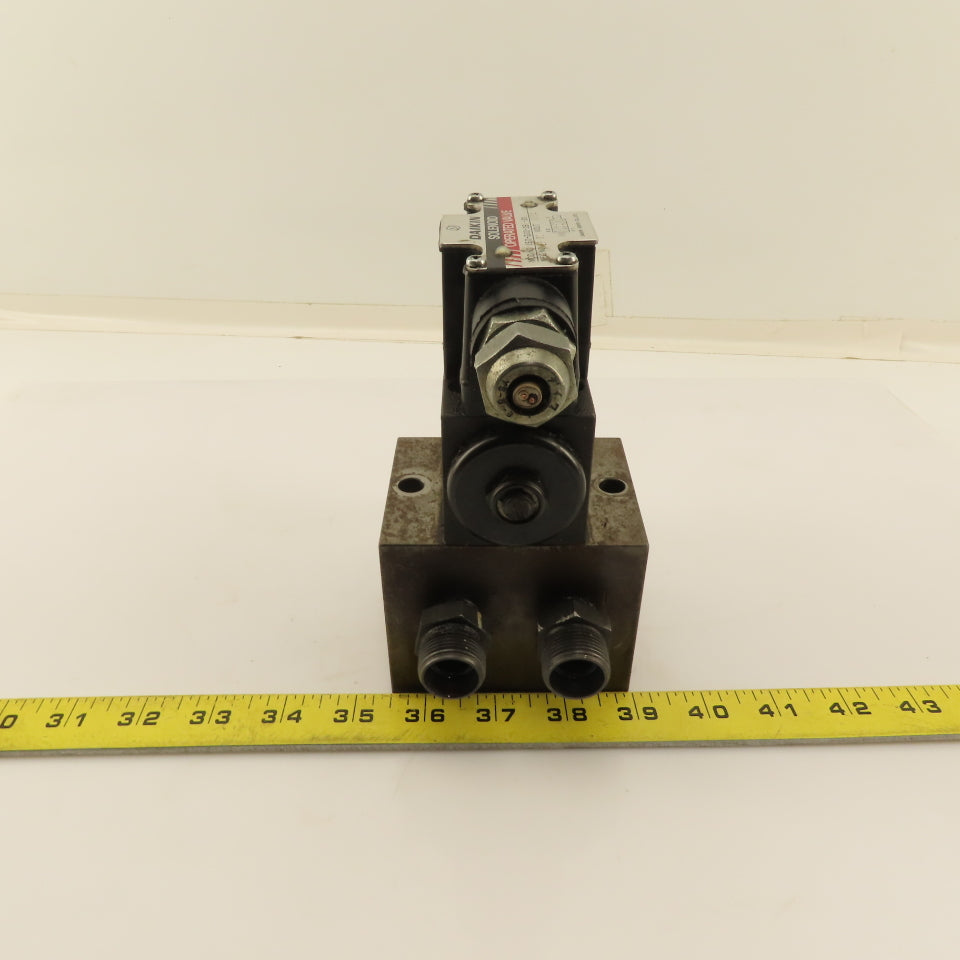 Daikin JSO-G02-2BP-20 5/3 Way Single Solenoid Hydraulic Valve Manifold 24VDC
