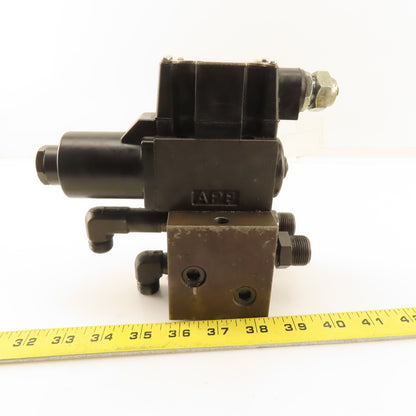 Daikin JSO-G02-2BP-20 5/3 Way Single Solenoid Hydraulic Valve Manifold 24VDC