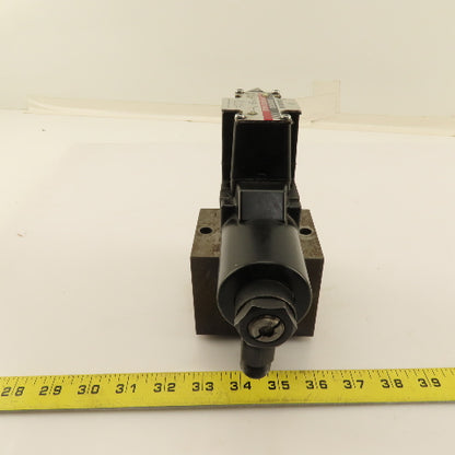 Daikin JSO-G02-2BP-20 5/3 Way Single Solenoid Hydraulic Valve Manifold 24VDC