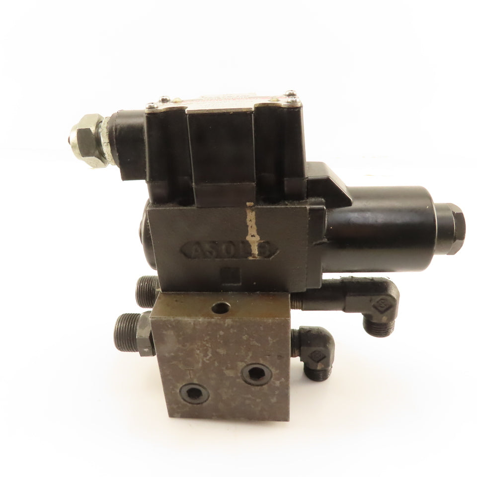 Daikin JSO-G02-2BP-20 5/3 Way Single Solenoid Hydraulic Valve Manifold 24VDC