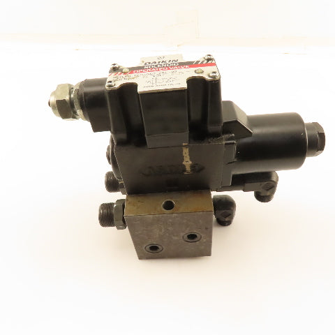 Daikin JSO-G02-2BP-20 5/3 Way Single Solenoid Hydraulic Valve Manifold 24VDC