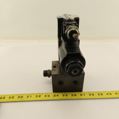 Daikin KS0-G02-4CP-10 Double Solenoid Hydraulic Valve Manifold Check Valve 24V