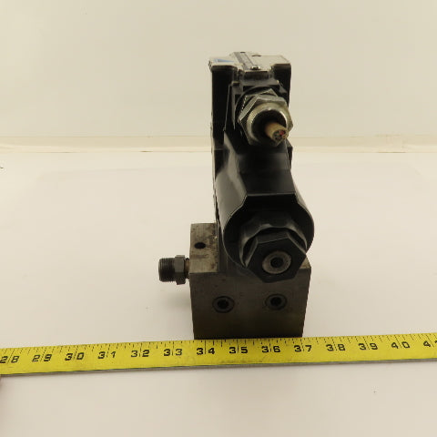Daikin KS0-G02-4CP-10 Double Solenoid Hydraulic Valve Manifold Check Valve 24V