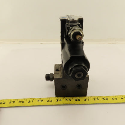 Daikin KS0-G02-4CP-10 Double Solenoid Hydraulic Valve Manifold Check Valve 24V