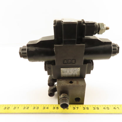 Daikin KS0-G02-4CP-10 Double Solenoid Hydraulic Valve Manifold Check Valve 24V