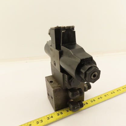 Daikin KS0-G02-4CP-10 Double Solenoid Hydraulic Valve Manifold Check Valve 24V