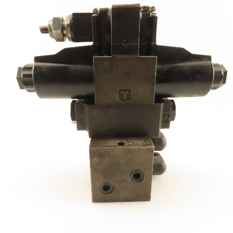 Daikin KS0-G02-4CP-10 Double Solenoid Hydraulic Valve Manifold Check Valve 24V