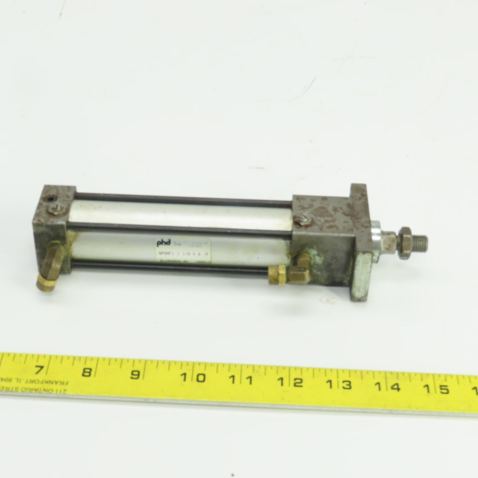 PHD NPGMF1 Double Acting Pneumatic Cylinder 4" Stroke 1-1/8" Bore 5/8" Rod