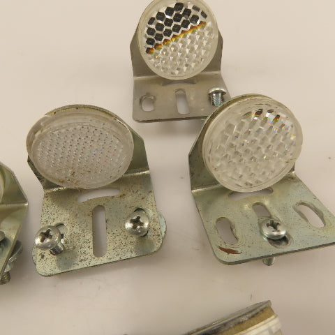 Allen Bradley Style Retroreflective Sensor Reflectors On Brackets Lot Of 8