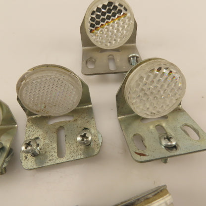 Allen Bradley Style Retroreflective Sensor Reflectors On Brackets Lot Of 8
