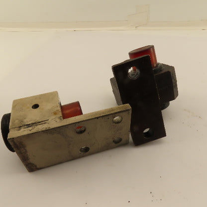 Rubber Tip Adjustable Overtravel Stop Bumper On Bracket Lot Of 2