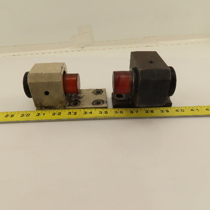 Rubber Tip Adjustable Overtravel Stop Bumper On Bracket Lot Of 2