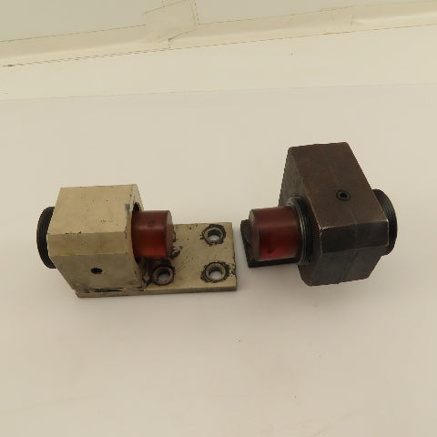 Rubber Tip Adjustable Overtravel Stop Bumper On Bracket Lot Of 2