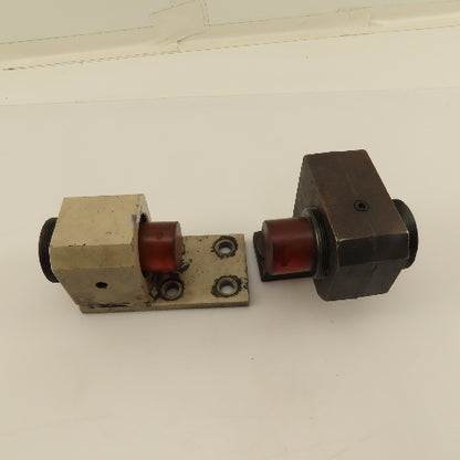 Rubber Tip Adjustable Overtravel Stop Bumper On Bracket Lot Of 2