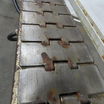 Slide Bed Conveyor 4" Belt 14'OAL 11FPM W/Casters 460V 3Ph