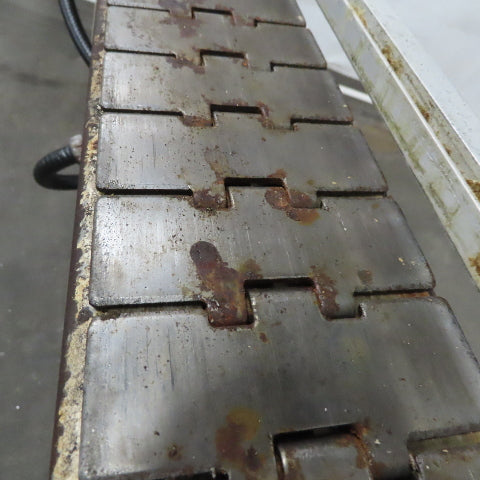 Slide Bed Conveyor 4" Belt 14'OAL 11FPM W/Casters 460V 3Ph