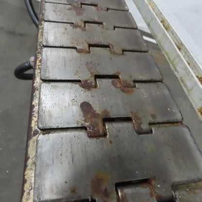 Slide Bed Conveyor 4" Belt 14'OAL 11FPM W/Casters 460V 3Ph