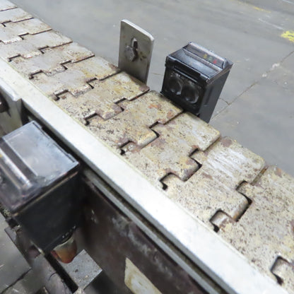 Slide Bed Conveyor 4" Belt 14'OAL 11FPM W/Casters 460V 3Ph