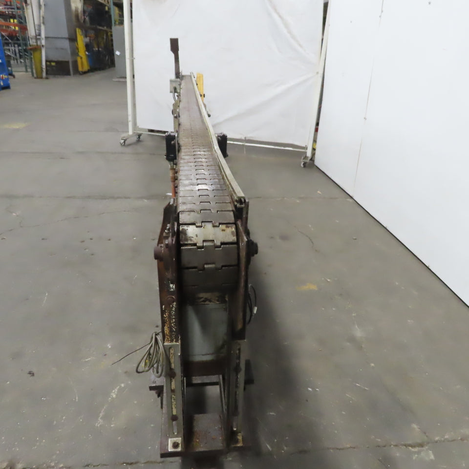 Slide Bed Conveyor 4" Belt 14'OAL 11FPM W/Casters 460V 3Ph