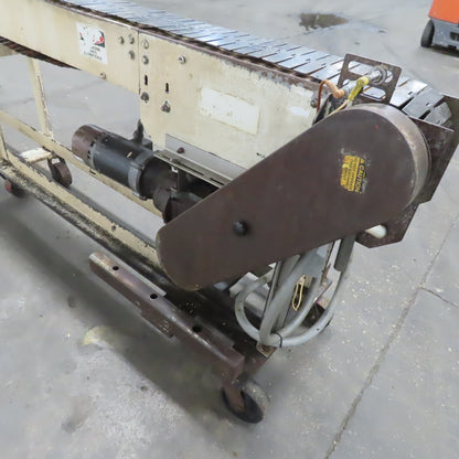 Slide Bed Conveyor 7-1/2" Belt 124"OAL 11FPM W/Casters 208-230/460V 3Ph