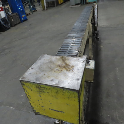 Slide Bed Conveyor 7-1/2" Belt 124"OAL 11FPM W/Casters 208-230/460V 3Ph