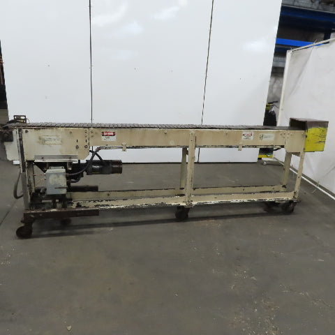 Slide Bed Conveyor 7-1/2" Belt 124"OAL 11FPM W/Casters 208-230/460V 3Ph