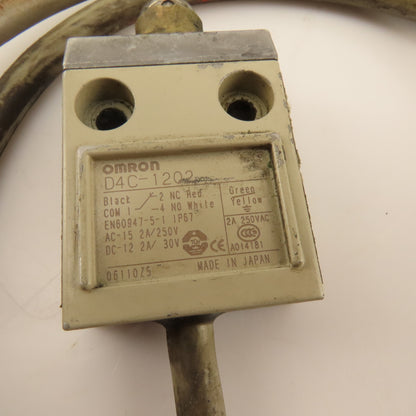 Omron D4C-1202 250V Plunger Roller Limit Switch
