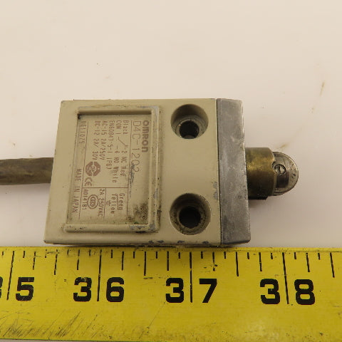 Omron D4C-1202 250V Plunger Roller Limit Switch
