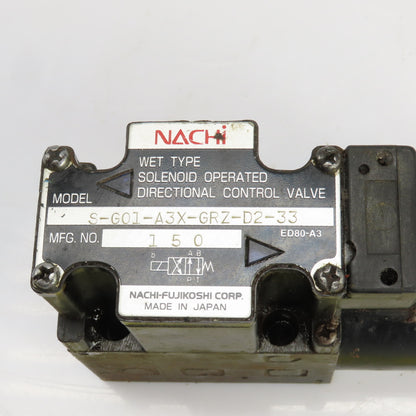 Nachi SS-G01-A3X-GRZ-D2-33 Hydraulic Directional Control Valve 24VDC