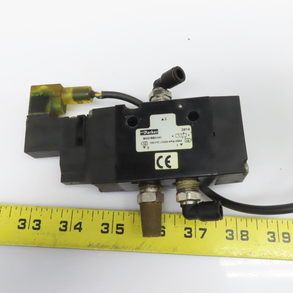 Parker B5G1BB549C 3/2 Position Pneumatic Solenoid Valve 24V AC/DC Coil