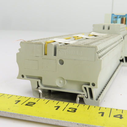 Allen Bradley 1492-L3 Terminal Blocks On Din Rail 28 Pcs/Waco 2002-6301 37 Pcs