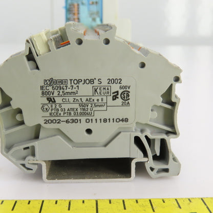 Allen Bradley 1492-L3 Terminal Blocks On Din Rail 28 Pcs/Waco 2002-6301 37 Pcs