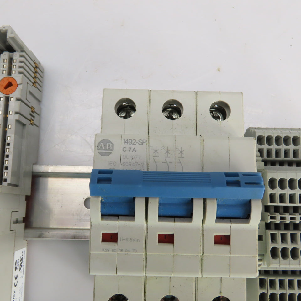 Allen Bradley 1734-MB Input Modules 9 Pcs 1492-SP Breaker 3 Pcs Total Lot Of 24