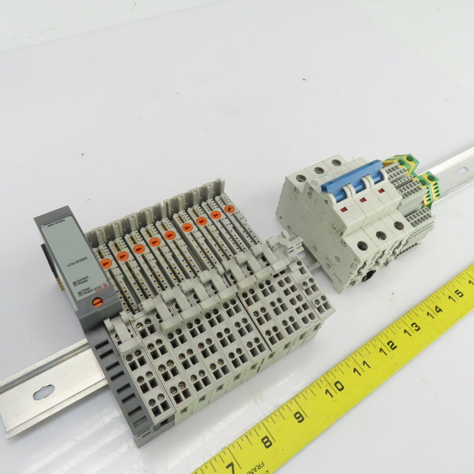 Allen Bradley 1734-MB Input Modules 9 Pcs 1492-SP Breaker 3 Pcs Total Lot Of 24