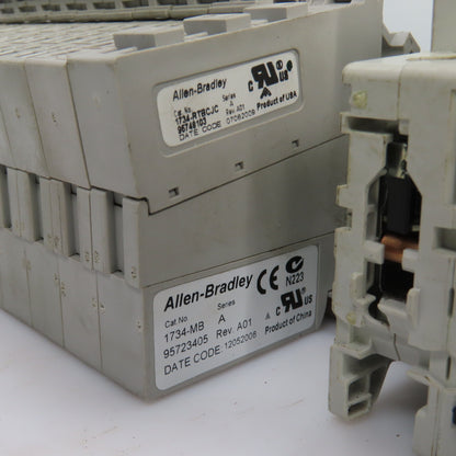 Allen Bradley 1734-MB Input Modules 9 Pcs 1492-SP Breaker 3 Pcs Total Lot Of 22