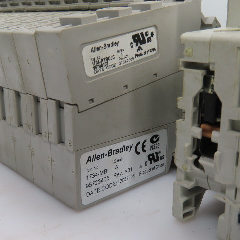 Allen Bradley 1734-MB Input Modules 9 Pcs 1492-SP Breaker 3 Pcs Total Lot Of 22
