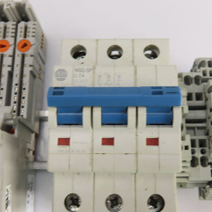 Allen Bradley 1734-MB Input Modules 9 Pcs 1492-SP Breaker 3 Pcs Total Lot Of 22