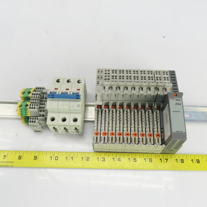 Allen Bradley 1734-MB Input Modules 9 Pcs 1492-SP Breaker 3 Pcs Total Lot Of 22