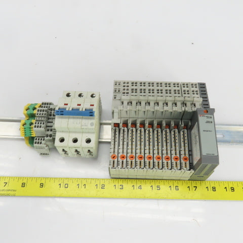 Allen Bradley 1734-MB Input Modules 9 Pcs 1492-SP Breaker 3 Pcs Total Lot Of 22