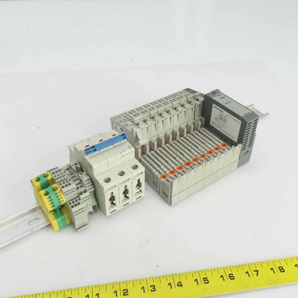 Allen Bradley 1734-MB Input Modules 9 Pcs 1492-SP Breaker 3 Pcs Total Lot Of 22