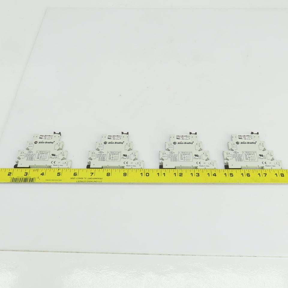 Allen Bradley 700-HLT1U Ser.A Terminal Block W/700-TBR24 Ser.A Relay Lot Of 4